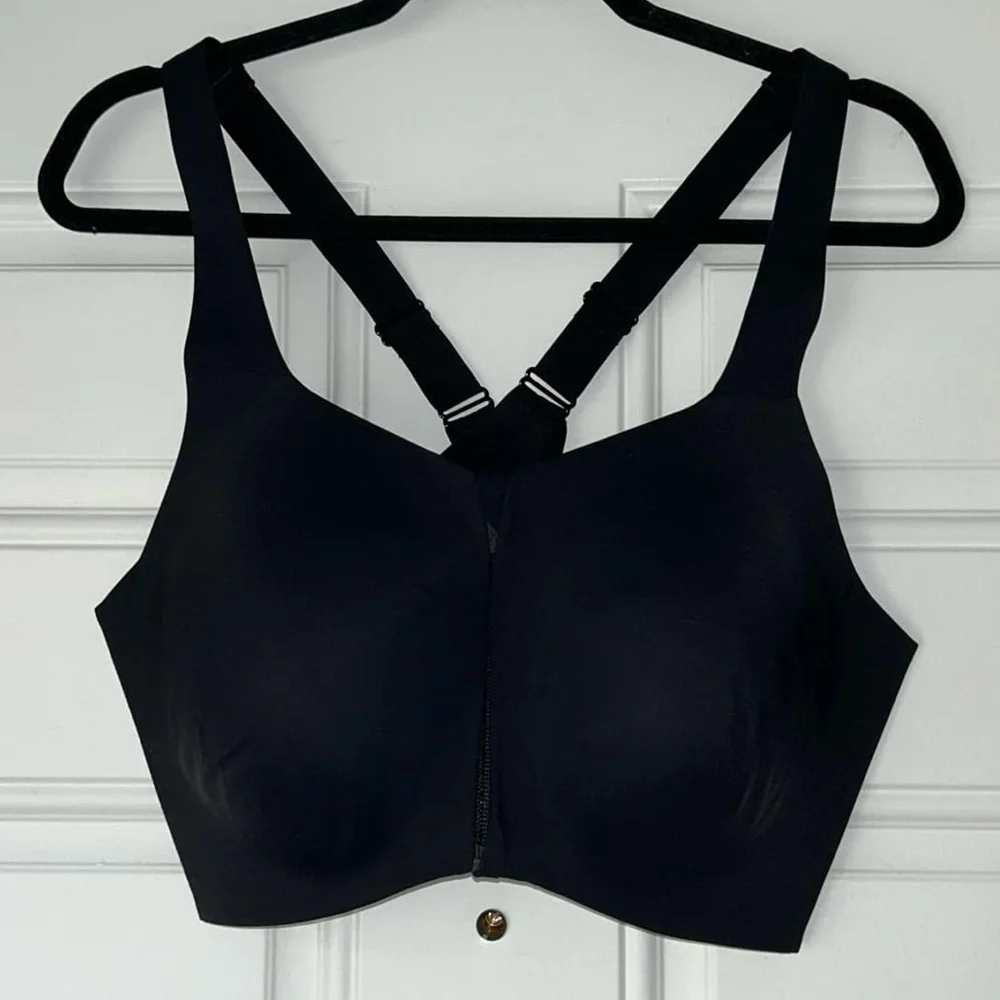 NWT KNIX‎ SIZE 8 Catalyst Front Zip Sports Bra black